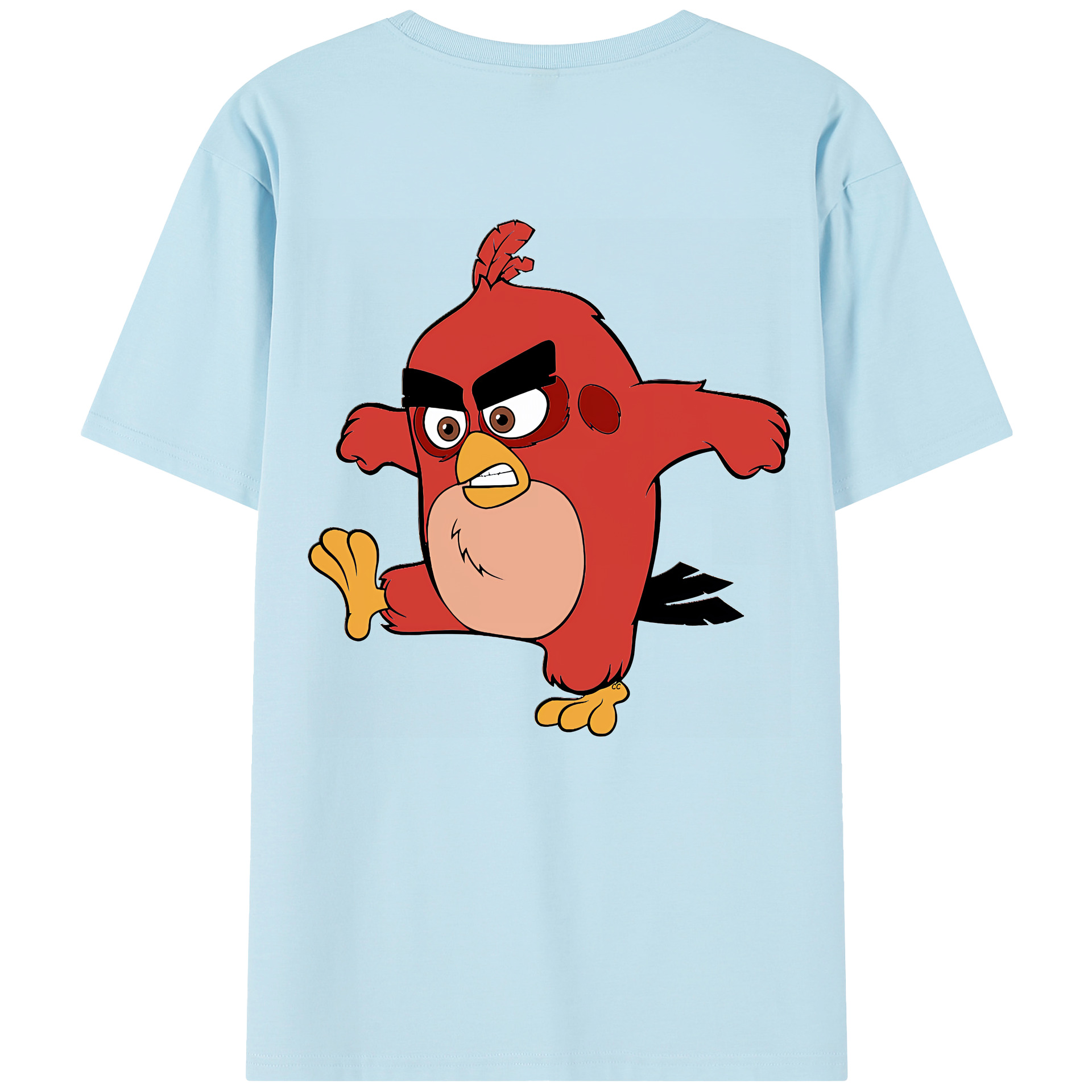 （画像用） Angry Birds アングリーバード 綿100％半袖Tシャツ（背面プリント）